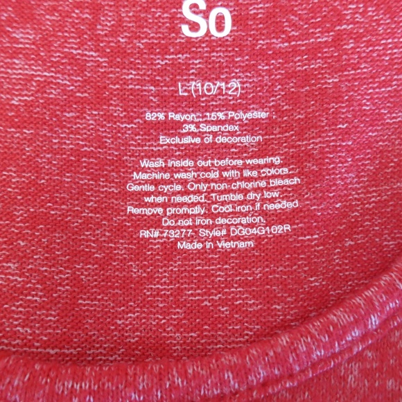 NWT Long Sleeve red dress from So Size L (1012) - Picture 7 of 10